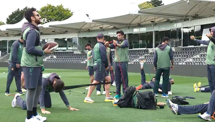 Pakistan cricket team training